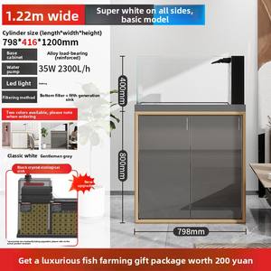 Nouveau Aquarium Écologique en Verre Moderne pour Salon et Chambre, Ultra Blanc, Paysage Naturel avec Galets, Intelligent - Product Image 6