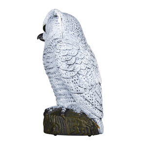NNBX nuevo espantapájaros de pájaro realista espantapájaros de búho de plástico con cabeza giratoria para repelente de pájaros de jardín al aire libre - Product Image 3