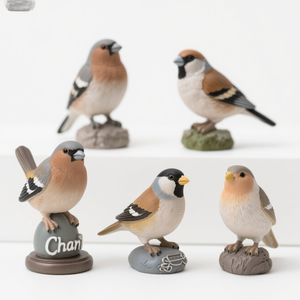 Statua Premium in resina di <span class=keywords><strong>fringuello</strong></span>-figurina di uccelli realistica per gli amanti della natura, scultura in Polyresin fatta a mano con dettagli raffinati - Product Image 1