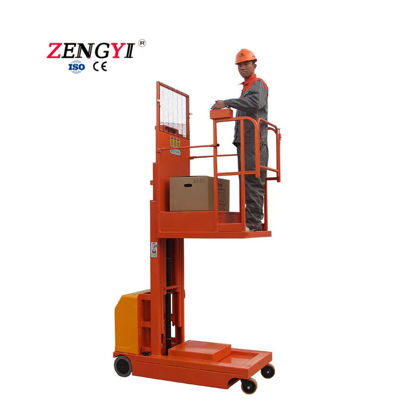 Factory shelf self-propelled electric sorter vertical elevator warehouse elevating high-altitude platform picking machine