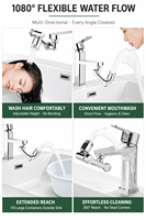 Prolongateur de Robinet Universel Pliable - Aérateur de Robinet Pivotant Multi-Angles