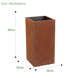 Fioriera Modulare Rialzata in Acciaio Corten, Vaso Personalizzabile Ecologico e Durevole per Uso Domestico e Commerciale - Product Image 3