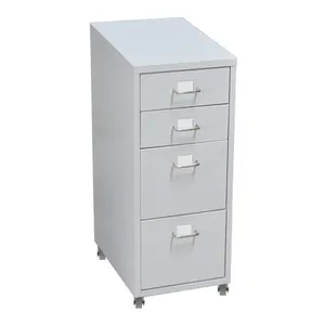 2023 New design 4 drawer cheap kids file cabinet 4-tiers almirah/small steel locker for office