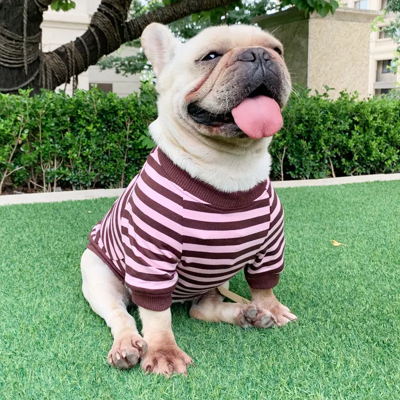 2024 Spring Autumn dog jumpsuit stripe Family clothes for animals small puppy dogs cats other pet Family apparel accessories