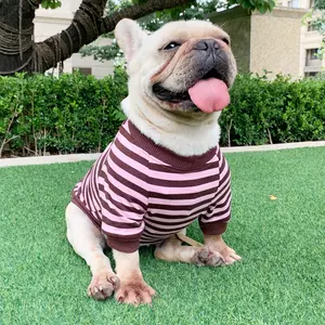 2024 Spring Autumn Dog Jumpsuit Stripe Family Clothes For Animals Small Puppy Dogs Cats Other Pet Family Apparel Accessories