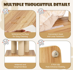 Tour à 6 niveaux multi-étages avec hamacs et paniers suspendus pour animaux de compagnie - Product Image 4