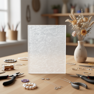 Lámina de Acrílico Fundido con Textura de Perla Blanca Personalizada, Resistente a los Arañazos, Panel/Tablero de Plástico Cortado con Láser para Proyectos de Bricolaje, Señalización y Decoración - Product Image 2