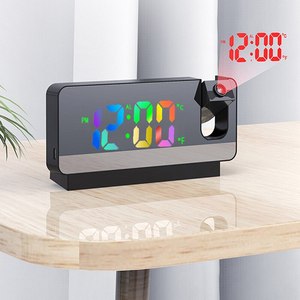 Réveil numérique à projection LED NOUVEAU 2025 en gros, électronique de table avec projecteur d'heure pour chambre à coucher et chevet - Product Image 3