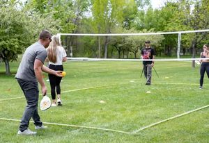 Настраиваемая портативная сетка для пиклбола в помещении и на открытом воздухе, красочный пластиковый материал - Product Image 4