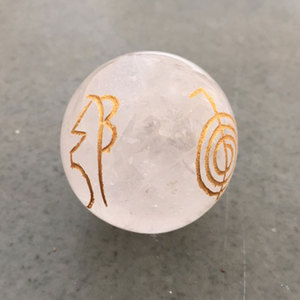 Boule de cristal, Quartz, sphère, pierre, cristal de guérison gravé, symboles Usui Reiki, pierre précieuse, énergie Positive, pierre précieuse - Product Image 1