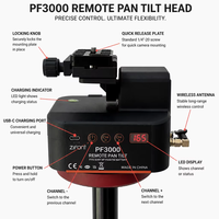 ZIFON PT3000 Kepala Gimbal Kamera Elektrik Berputar Otomatis dengan Kontrol Jarak Jauh, Kepala Tripod Pan Tilt untuk Kamera Mirrorless