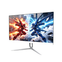 Monitor Desktop PC 24 Inch 1K 75 Hz untuk Kantor, FHD 1920*1080 MVA Frameless untuk Bisnis dan Game, Mendukung Pemasangan di Dinding