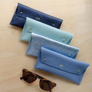 Wholesale PU Litchi Pattern Sunglasses Storage Bag Pressure-Resistant Glasses Case & Sunglasses Watch Holder - Product Image 2