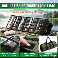 Sac de rangement portable en polyester pour leurres de pêche, pochette en filet pour appâts, organisateur de leurres artificiels pour la pêche en mer, logo personnalisé