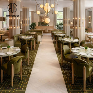 Juego <span class=keywords><strong>de</strong></span> <span class=keywords><strong>Mesa</strong></span> y Sillas <span class=keywords><strong>de</strong></span> Lujo <span class=keywords><strong>de</strong></span> Alta Gama, Personalizado, Redondo, <span class=keywords><strong>de</strong></span> Mármol Curvado, con Terciopelo, <span class=keywords><strong>para</strong></span> Hotel, Cafetería, Restaurante, Muebles <span class=keywords><strong>de</strong></span> Asientos <span class=keywords><strong>de</strong></span> Sofá - Product Image 4