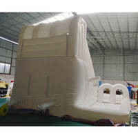 Toboggan à double voie pour aire de jeux extérieure commerciale avec piscine Toboggan aquatique populaire toboggan gonflable commercial pour enfants adultes