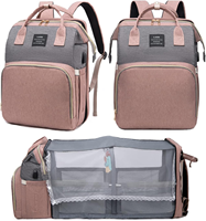 Sacs à Langer Personnalisés pour Maman, Sac à Dos avec Station de Change, Grand Sac avec Lit Bébé Pliable, Maternité Maman Couches
