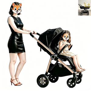 Poussette bébé pliable 3 en 1 personnalisée avec base, landau, Kinderwagen - Product Image 1