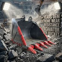 Bucket Batu Berat OEM 0.5m³ untuk Excavator 12 Ton SY135 XE135 FR130 untuk Pertambangan Batu di Tambang & Penggalian Tanah Keras