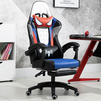 Chaise de jeu d'ordinateur Spider-man inclinable ergonomique en cuir artificiel personnalisée chaises de jeu de course