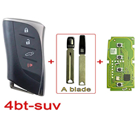 Carcasa de Llave + Placa PCB Xhorse XM38, Llave Inteligente Universal XSTO01EN para Automóvil, Control Remoto para Lexus/Toyota/Camry/RAV4/Prado/Crown