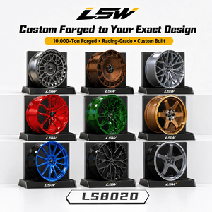 Rines de Aleación Forjados LS8020 Personalizados en Color Gris Metálico Pulido, Diseño Cóncavo Profundo, Multirradio, para Range Rover Sport y BMW - Product Image 6