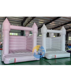 Château gonflable commercial rose pâle 10x10 pieds pour bébés, trampoline, structure de saut pour tout-petits, location pour mariage - Product Image 5