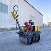 Mini-compacteur industriel robuste pour projets de pose d'asphalte sur de grandes surfaces, rouleau compresseur