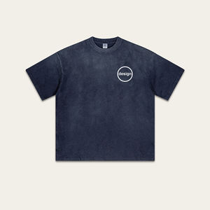 รับผลิตเสื้อยืดโอเวอร์ไซส์คอกลมทรงหลวมสไตล์สปอร์ตเนื้อผ้าหนาพิเศษสำหรับฤดูร้อน ออกแบบและพิมพ์โลโก้ตามสั่ง ผลิตจำนวนมาก - Product Image 5