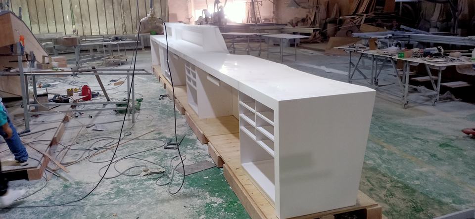 Reception Cv Examples Commercial Reception Desk Custom Logo Front Counter for Hotel Lobby ...