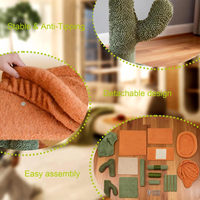 Arbre à chat multi-niveaux, centre d'activités pour chats en peluche avec condo privé, griffoir en sisal, poteau et grand hamac pour chats d'intérieur