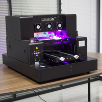 Printer UV Flatbed Otomatis A3 A4 dengan Single Head untuk Casing Ponsel, Kaca, Kayu, Logam, Botol, Mug, Plastik, PVC