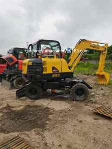 Excavatrice sur pneus Hyundai 60W-7 d'occasion de Corée du Sud, bonnes performances, excavatrice sur pneus Hyundai 60W 210W d'occasion - Product Image 6