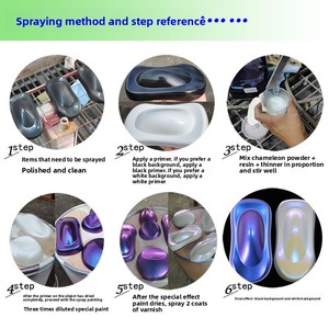 ผงสีมุกเปลี่ยนสีแบบคาเมเลี่ยนสำหรับสีรถยนต์ ผงสีเปลี่ยนสีสำหรับเรซิ่นอีพ็อกซี่/งานศิลปะ DIY - Product Image 5