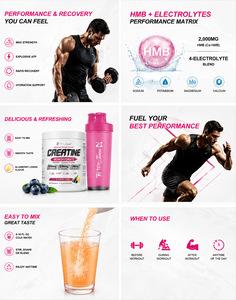 Colágeno Multi-Proteína en Polvo, Monohidrato de Creatina, Suplementos para Aumentar de Peso, Proteína de Suero en Polvo, Monohidrato de Creatina en Polvo - Product Image 3