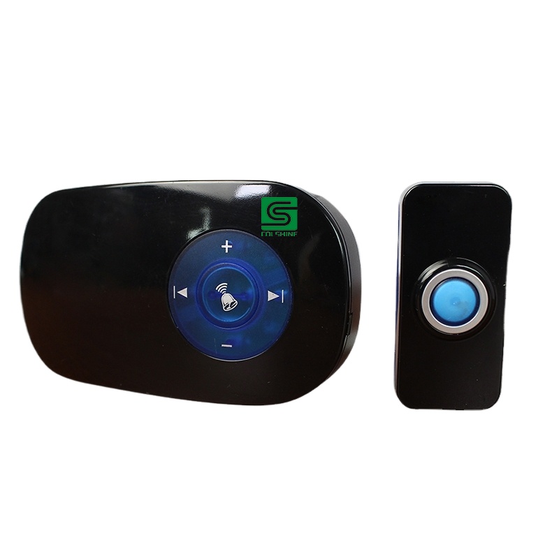 Оптовый дверной звонок 300 м Диапазон Беспроводной MP3 коммерческий дверной звонок с подсветкой