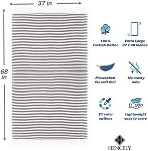 Toalla de Playa Turca de Algodón Extra Grande de Secado Rápido, Venta Directa de Fábrica, Regalo para Adultos, Estilo Lujoso a Rayas, 100% Algodón - Product Image 2