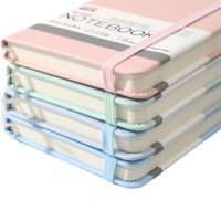 Carnet de croquis personnalisé 140lbs, carnet de croquis de journal aquarelle à reliure rose A6 de style chinois avec sangle élastique