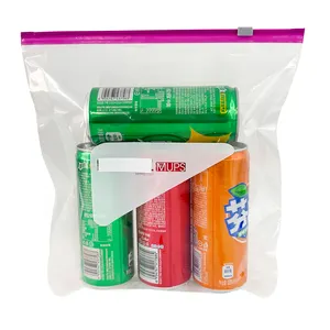 AIUDO toptan özel baskı Logo eko dostu kullanımlık şeffaf Mini Zip kilit plastik fermuarlı çanta gıda için Zip ile