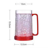 Gel congélateur à double paroi de 16oz avec logo de marque personnalisé tasses à bière rafraîchissantes en plastique pour bar de fête mariage camping