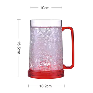 Gel <span class=keywords><strong>congélateur</strong></span> à double paroi de 16oz avec logo de marque personnalisé tasses à <span class=keywords><strong>bière</strong></span> rafraîchissantes en plastique pour bar de fête mariage camping - Product Image 3