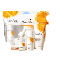 Coffrets de soins de la peau à la vitamine C SADOER : nettoyant visage, tonique, crème visage, sérum, lotion, blanchissant, hydratant