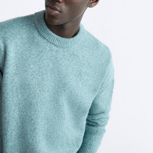 Suéter de hombre con logotipo personalizado, suéter de punto de manga larga para hombre, suéter de punto liso de invierno de talla grande, suéter de punto de gran tamaño para hombre - Product Image 4