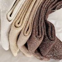 Chaussettes élégantes pour femmes en coton et fil métallique scintillant, respirantes, tricotées au printemps, avec design de couleur personnalisé, pour usage quotidien