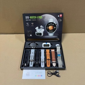Mới D19 Đồng Hồ <span class=keywords><strong>4</strong></span> Pro 7 Trong 1 Vòng Smartwatch Với 7 Dây Đeo Earbuds LED Bluetooth Cuộc Gọi Heath Chức Năng Màn Hình - Product Image 5