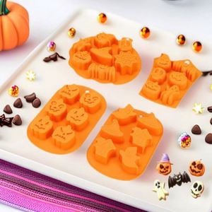 Custom Logo <b>Baking</b> Tool DIY 3D Pumpkin Ghost Cookie Chocolate <b>Baking</b> Tray <b>Silicone</b> Halloween Cake Moulds - Product Image 2