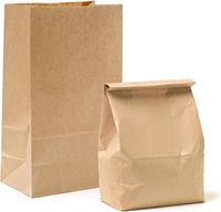 Sac en papier kraft blanc écologique de qualité alimentaire matériau recyclé dégradable logo personnalisé expositions supermarchés promotions