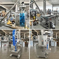 Récipient de distributeur de machine d'emballage sous vide de poudre de thé vert Matcha de farine à petite échelle avec tarière