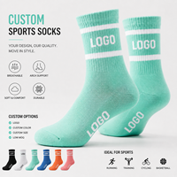 Chaussettes personnalisées OEM, chaussettes de sport haut de gamme avec logo jacquard, couleur personnalisée, faible MOQ pour le cyclisme, le basketball, la remise en forme