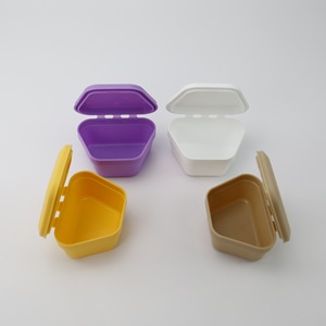 Portable <b>Denture</b> Case LK-404 Plastic Trapezoidal Storage <b>Box</b> For Adult Orthodontic Use - Product Image 3